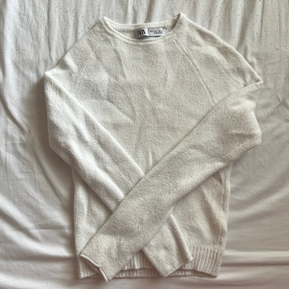White Zara long sleeve shirt